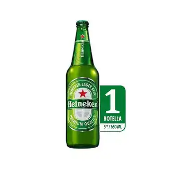 Cerveza heineken botella 650 cc