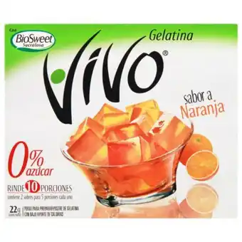 Supermercado El Trébol Gelatina vivo naranja 22 grs oferta