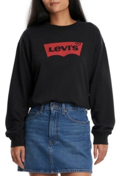 Falabella Polerón mujer liso con logo negro levis oferta