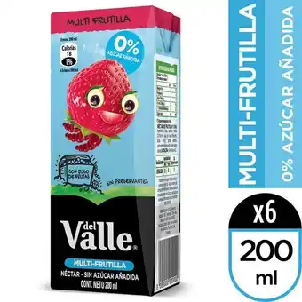 Santa Isabel Pack 6 un. néctar andina frutilla 0% azúcar añadida 200 ml oferta