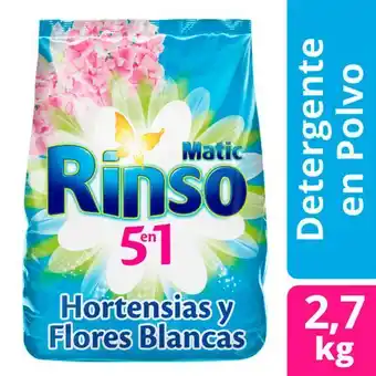 Santa Isabel Detergente polvo rinso hortensias y flores 2.7 kg oferta