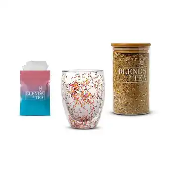 Pack taza estrellas + infusión color 100gr + 50 bolsitas de té