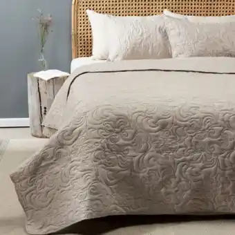 Falabella Cubrecama quilt + funda de almohada paisley beige roberta allen oferta