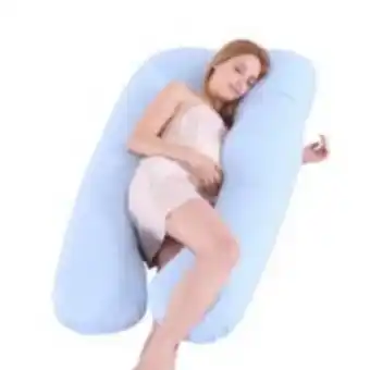 Linio Cojín almohada maternal modelo u color celeste oferta