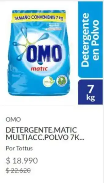 Tottus OMO MATIC DETERGENTE EN POLVO 7 kg. oferta
