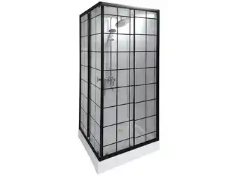 Ripley Shower doors jk elegant cuadrado negro 80x80 cm oferta