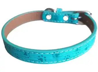 Collar para perro con estampado de huellas talla g