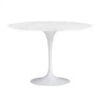 Linio Mesa de comedor tulip mármol 100cm blanco oferta