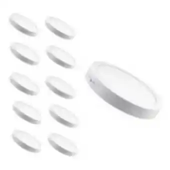 Linio Pack x10 plafon techo foco sobrepuesto panel led 18w lampara redondo oferta