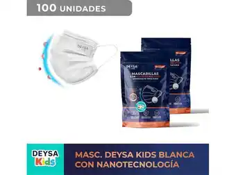 Ripley Mascarillas tipo ilr con nanotecnología, niños, 2 env. resellable 50 un c/u (100 un). blanco oferta