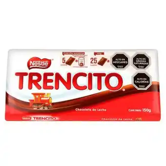 Supermercado El Trébol Chocolate trencito barra 150 grs oferta