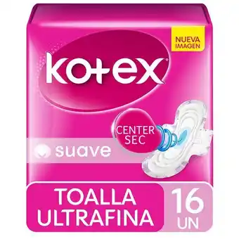 Santa Isabel Toallas higiénicas kotex ultrafina suave con alas 16 un. oferta