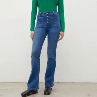 Falabella Basement jeans flare tiro medio mujer oferta
