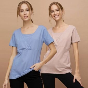 Falabella University club pack 2 poleras algodón orgánico manga corta maternal mujer oferta