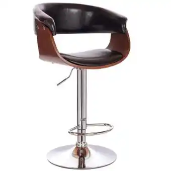 Silla bar madera pu negro.