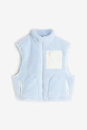 Chaqueta sin mangas cropped de peluche