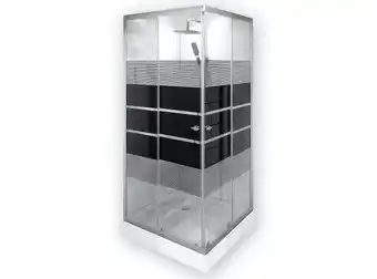 Ripley Shower doors jk elegant lineas rectas negro 80x80 cm oferta