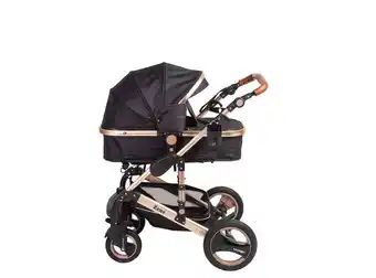 Coche moisés zeus con silla nido black