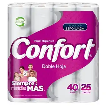 Super Bodega a Cuenta Papel higiénico doble hoja 25mts 40u confort oferta