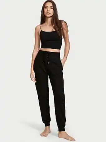 Victoria's Secret Cotton fleece lace-up jogger oferta