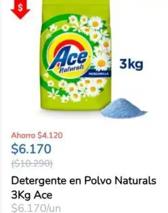 Super Bodega a Cuenta Detergente en Polvo Naturals 3Kg Ace oferta