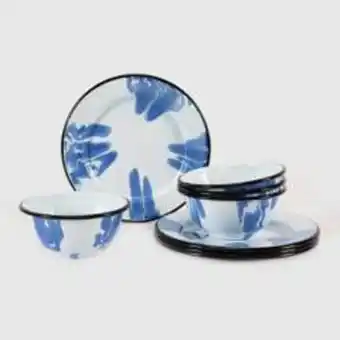 Linio Juego de vajilla enamel brush enlozado 8 piezas loza oferta