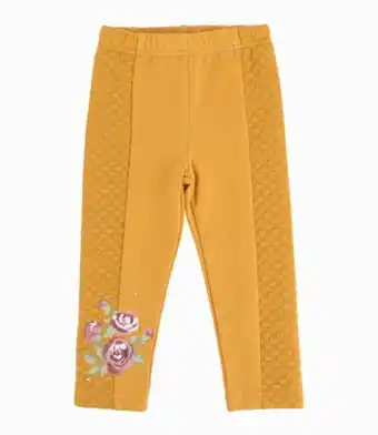 Limonada Calza bebé niña con flores mostaza oferta