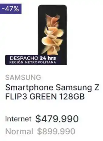 Abcdin SAMSUNG Smartphone Samsung Z FLIP3 GREEN 128GB oferta