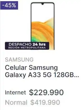 Abcdin SAMSUNG Celular Samsung Galaxy A33 5G 128GB... oferta