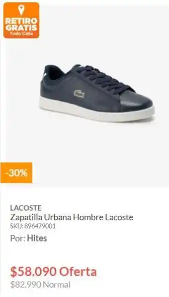 Hites LACOSTE Zapatilla Urbana Hombre Lacoste SKU: 896479001 oferta