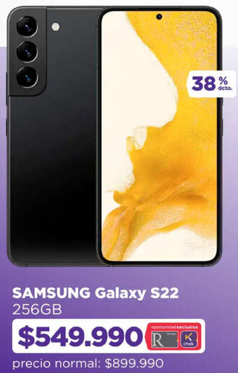 Ripley SAMSUNG Galaxy S22 256GB oferta