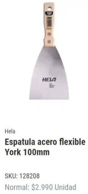 Hela Espatula acero flexible York 100mm