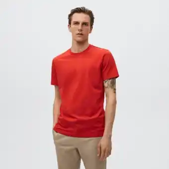 Falabella Mango man polera básica algodón sostenible hombre oferta