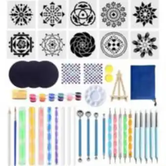 Linio Juego herramientas punteado mandala pinceles planos 57 pz oferta