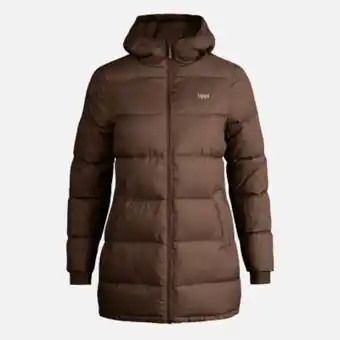 Falabella Chaqueta mujer long line steam pro hoody jacket café lippi oferta