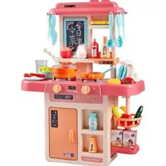 Falabella Juguete set cocina 42 piezas luz sonido rosado infantil 63cm oferta