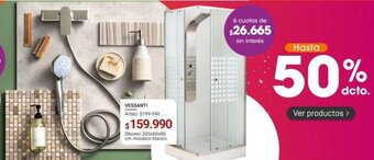 VESSANTI Shower 200x80x80 cm mosaico blanco