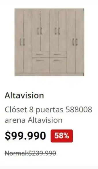 Easy Clóset 8 puertas 588008 arena Altavision oferta