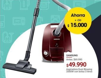 Easy SAMSUNG Aspiradora Dust Blowing 2000W con bolsa 3 litros oferta