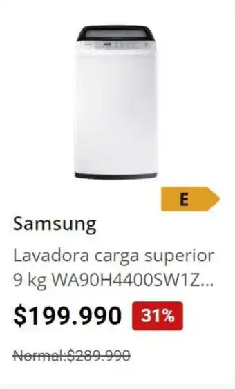 Easy Samsung Lavadora carga superior 9 kg WA90H4400SW1Z... oferta