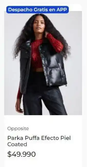 Paris Parka Puffa Efecto Piel Coated Opposite oferta