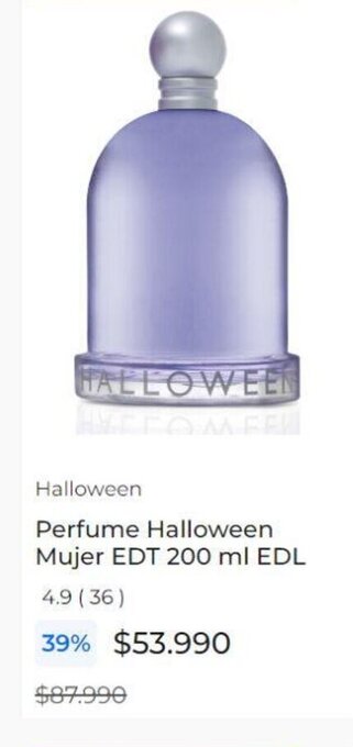 Paris Perfume Halloween Mujer EDT 200 ml EDL oferta