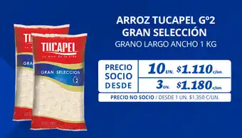 Alvi ARROZ TUCAPEL Gº2 GRAN SELECCIÓN GRANO LARGO ANCHO 1kg x 10 un. oferta