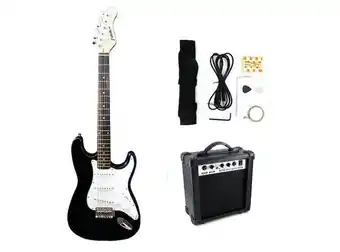 Ripley Guitarra electrica negra + amplificador fiddler fd-cga05b oferta