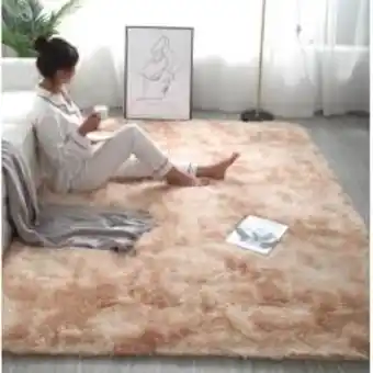 Linio Alfombras peludas tipo shaggy 200x300 cm beige jaspeado oferta
