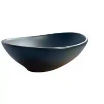 Lavamanos sobreponer ovalado negro 40x33x15 cm