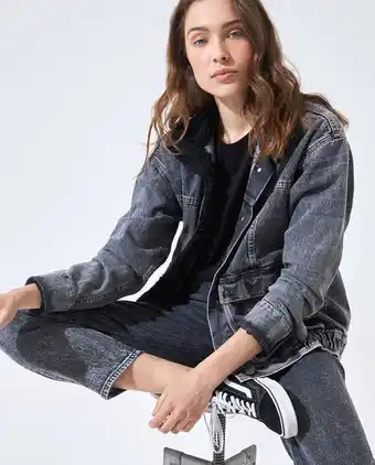 Americanino Chaqueta de denim con felpa para mujer oferta