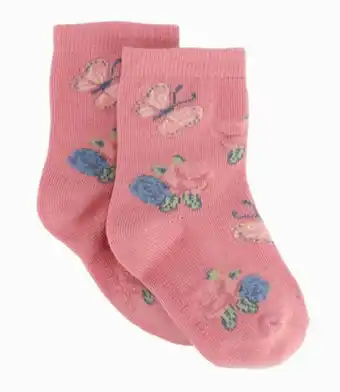 Limonada Calcetín niña con mariposas y flores rosado oferta