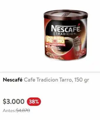 Lider Nescafé Cafe Tradicion Tarro, 150 g oferta
