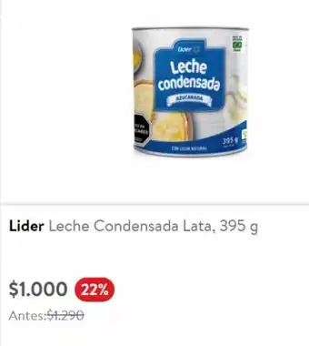 Lider Lider Leche Condensada Lata, 395 g oferta